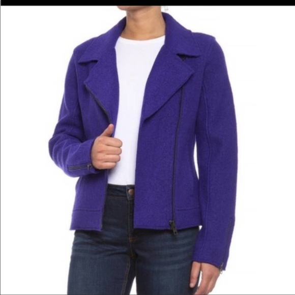 Tahari moto zip up burnt orange jacket XS - Picture 10 of 10